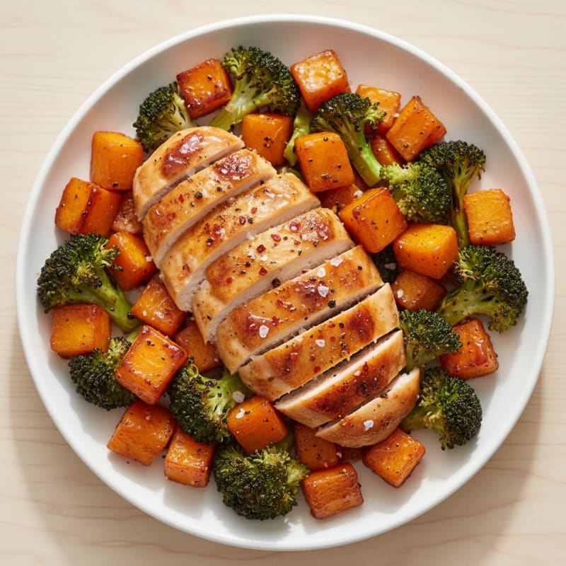 Sheet Pan Honey-Garlic Chicken and Yams