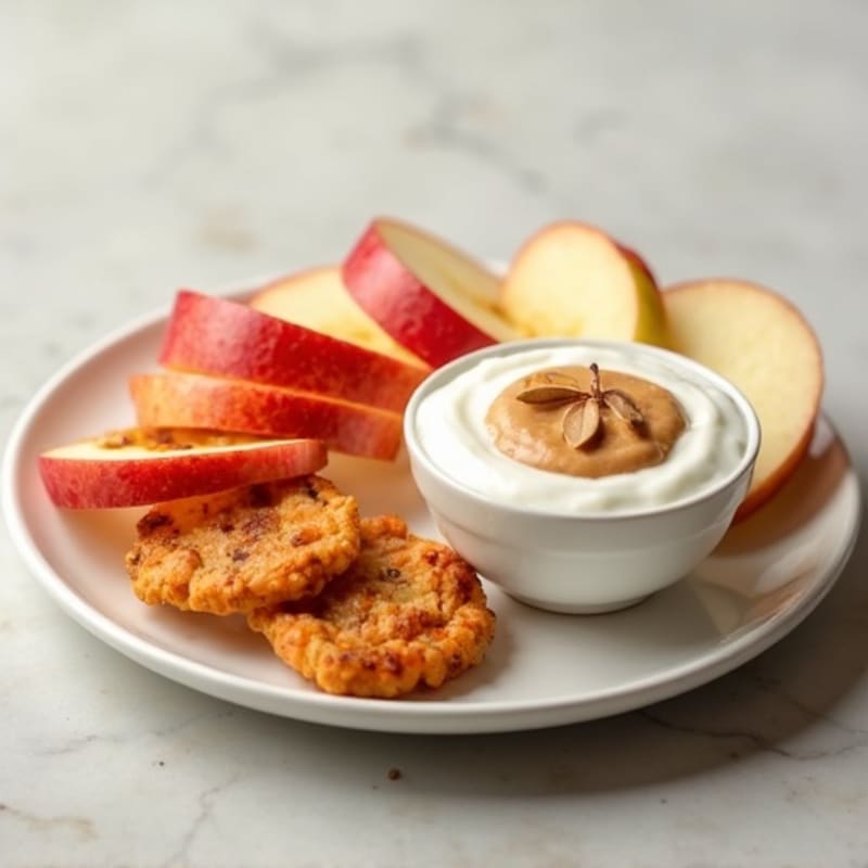 Crispy Sliced Apple with Creamy Almond Butter