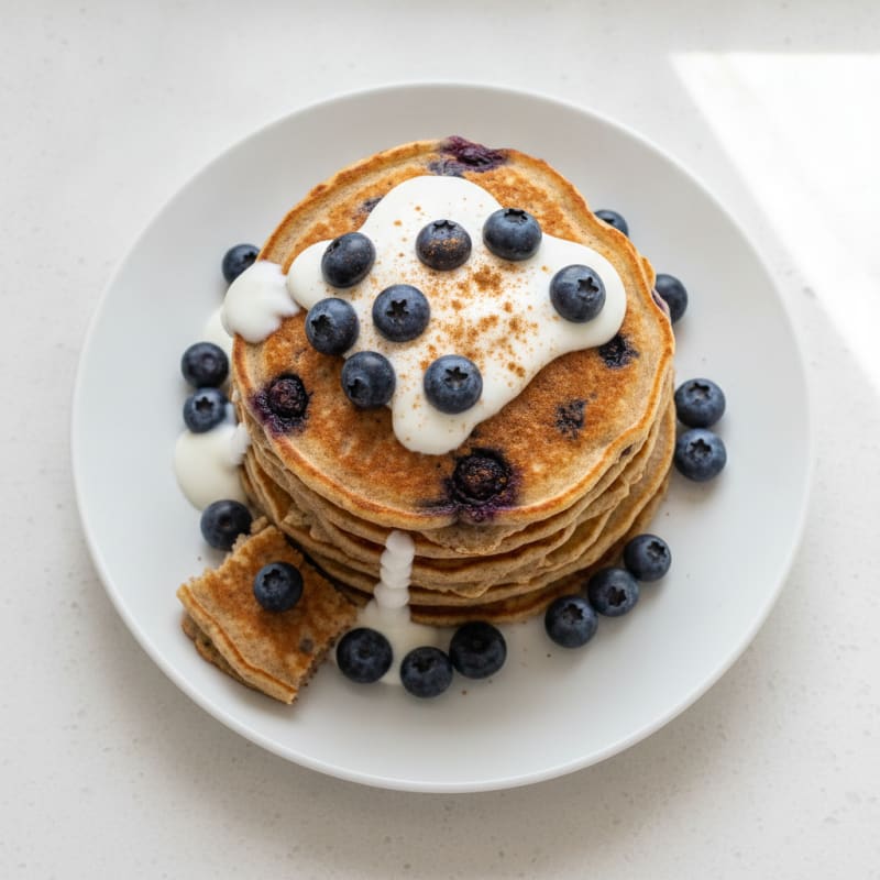 High-Protein Blueberry Buttermilk Pancakes