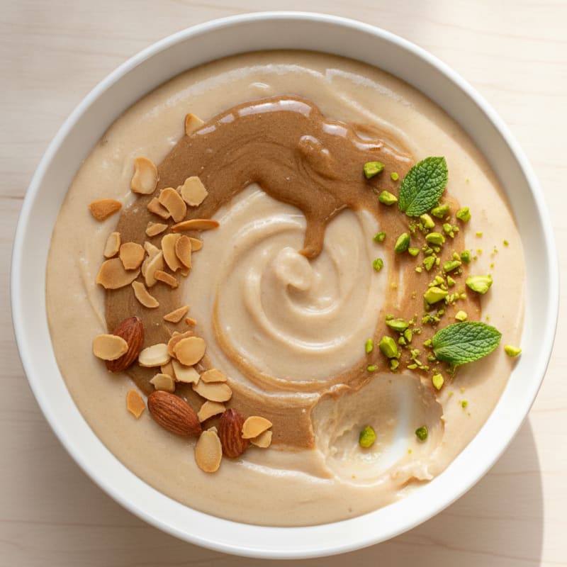Creamy Vegan Protein Pudding with Almond Butter