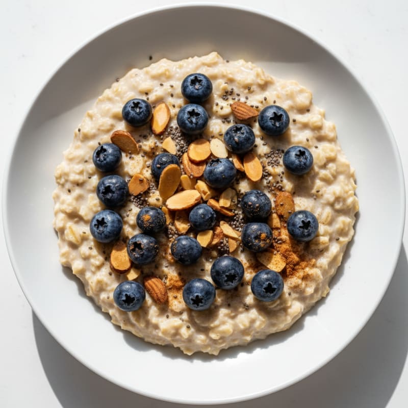 Blueberry Almond Protein Oatmeal
