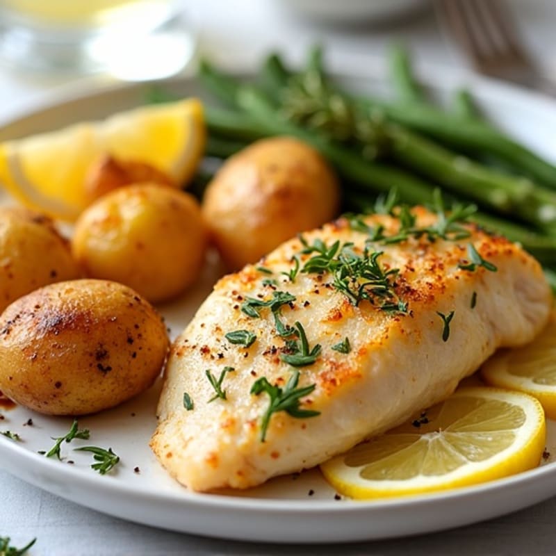 Sheet Pan Lemon Herb Chicken Breast with Crispy Roasted Potatoes