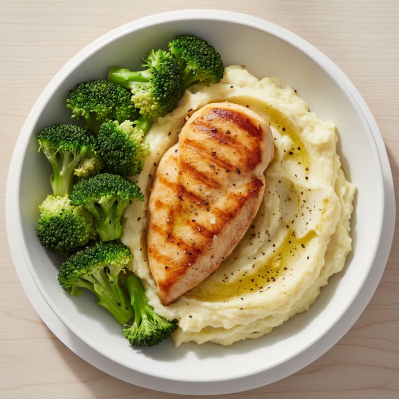 High-Protein Garlic Mashed Potato Bowl