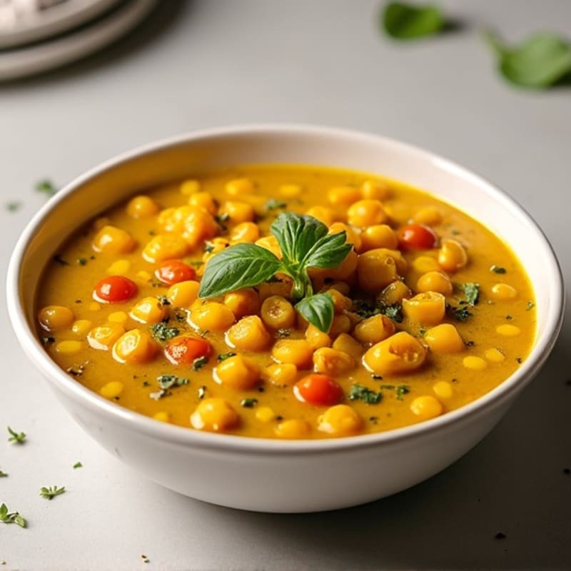 Creamy Coconut Red Lentil Dal with Turmeric