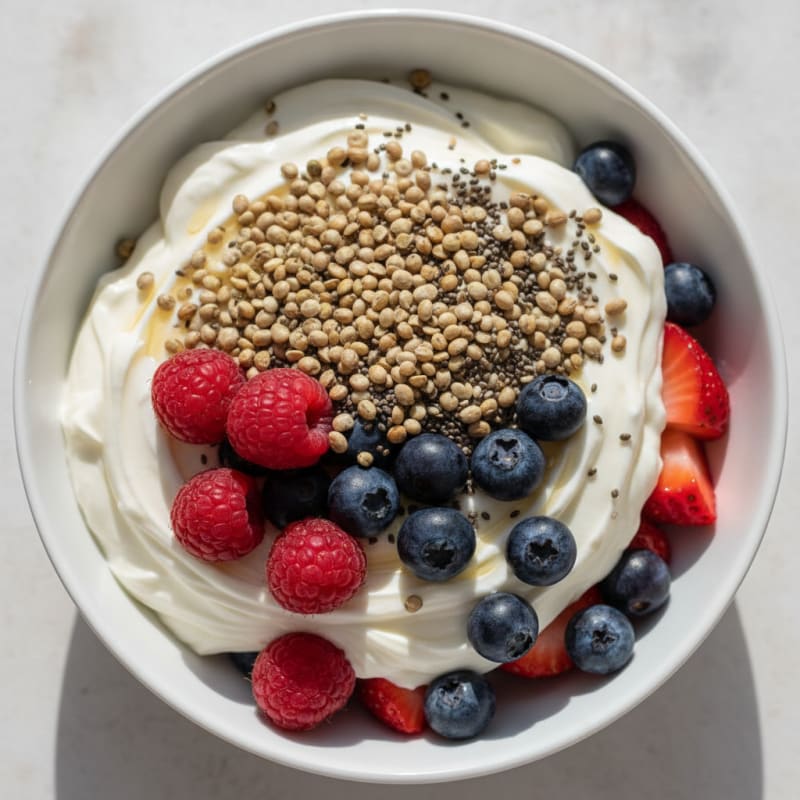 Creamy Greek Yogurt Protein Parfait with Berries