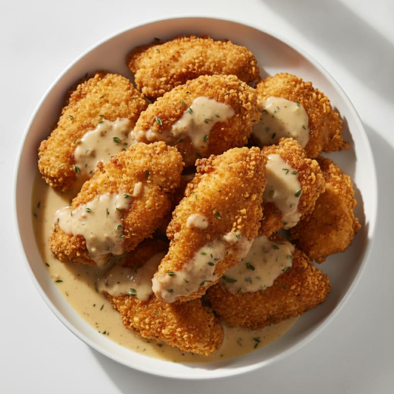 Buttermilk Fried Chicken with Creamy Gravy