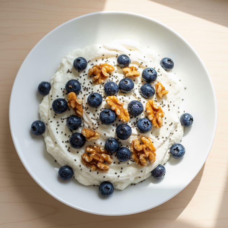 Silky Greek Yogurt Protein Pudding with Fresh Berries