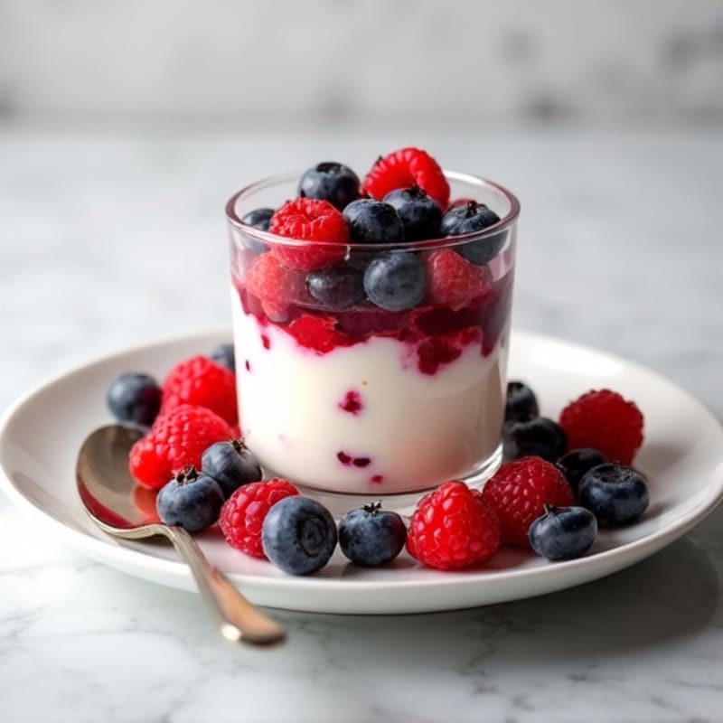 Greek Yogurt Protein Parfait with Mixed Berries