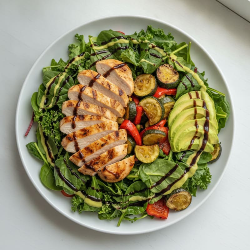 Grilled Chicken and Roasted Vegetable Salad