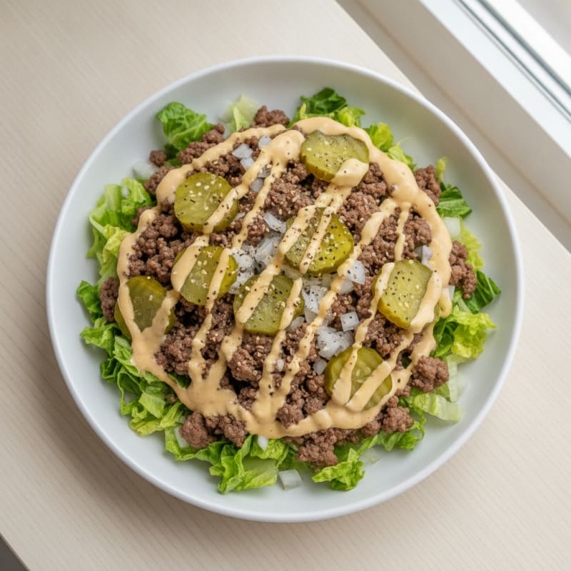 Big Mac Inspired Protein Bowl