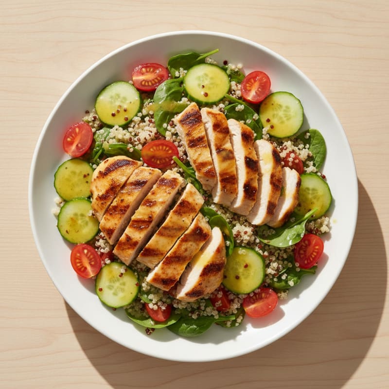 Grilled Chicken and Quinoa Salad with Lemon Vinaigrette
