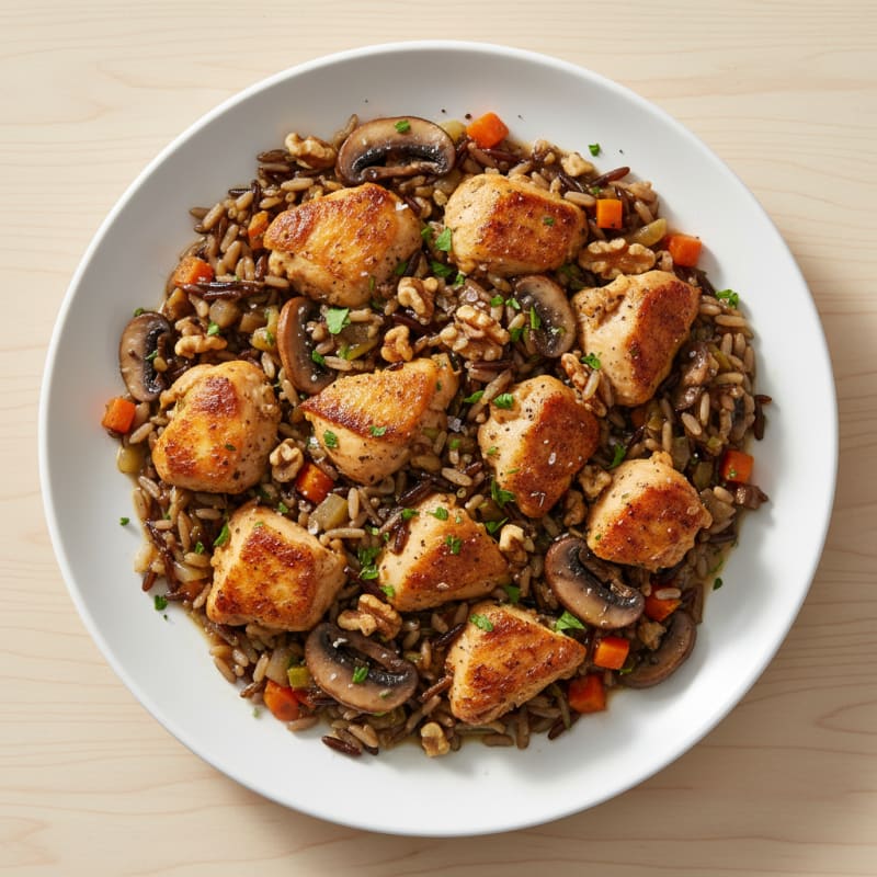 Savory Rotisserie Chicken and Wild Rice Skillet