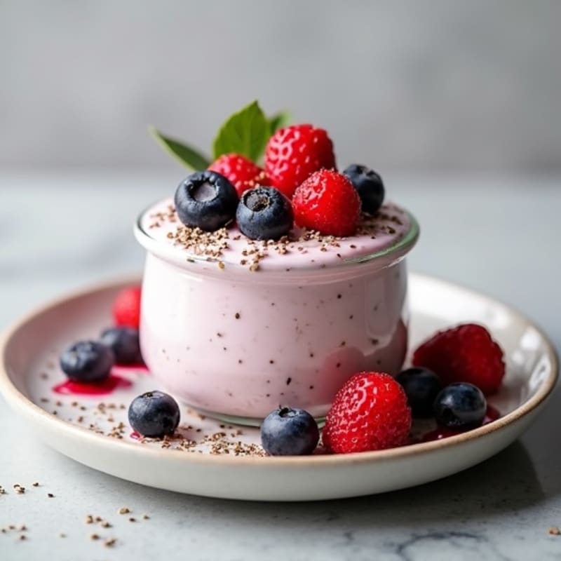 Silky Greek Yogurt Protein Mousse with Berries