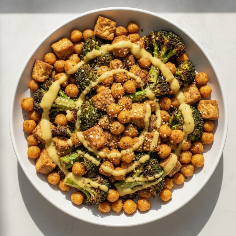 Roasted Vegetable and Chickpea Bowl