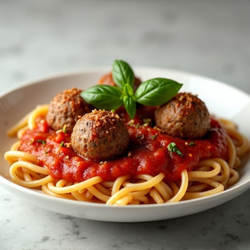 Hearty Lean Beef Meatballs with Whole Wheat Spaghetti and Fresh Herb ...