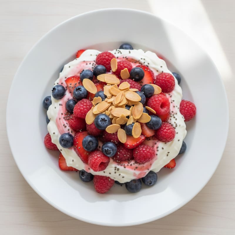 Creamy Greek Yogurt Protein Parfait with Mixed Berries