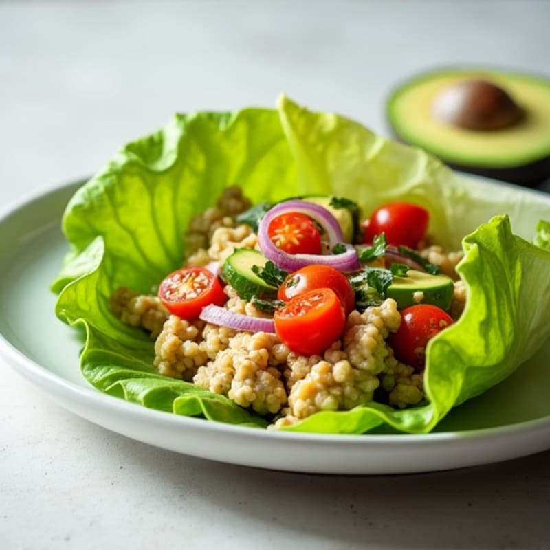 Creamy Avocado Turkey Lettuce Wrap
