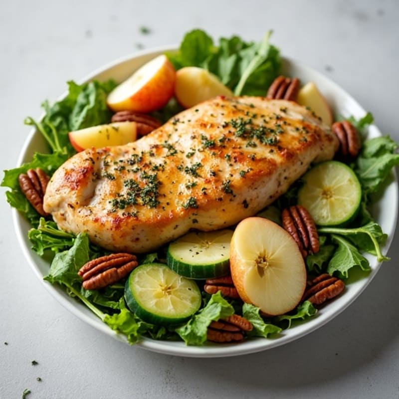 Herb-Roasted Chicken and Crispy Apple Pecan Salad