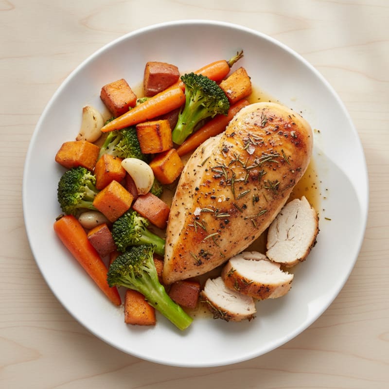 Herb-Roasted Chicken Breast with Vegetables