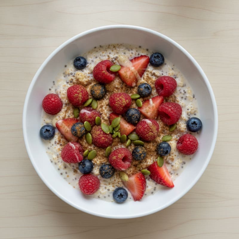 High-Protein Berry Overnight Oats