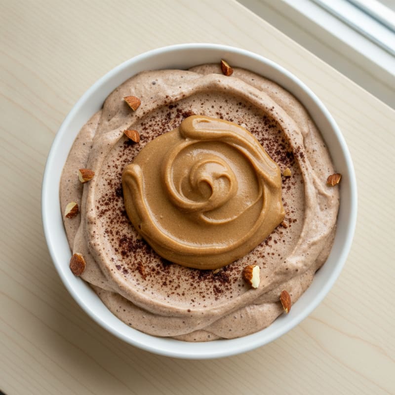 Greek Yogurt Protein Mousse with Cocoa and Almond Butter