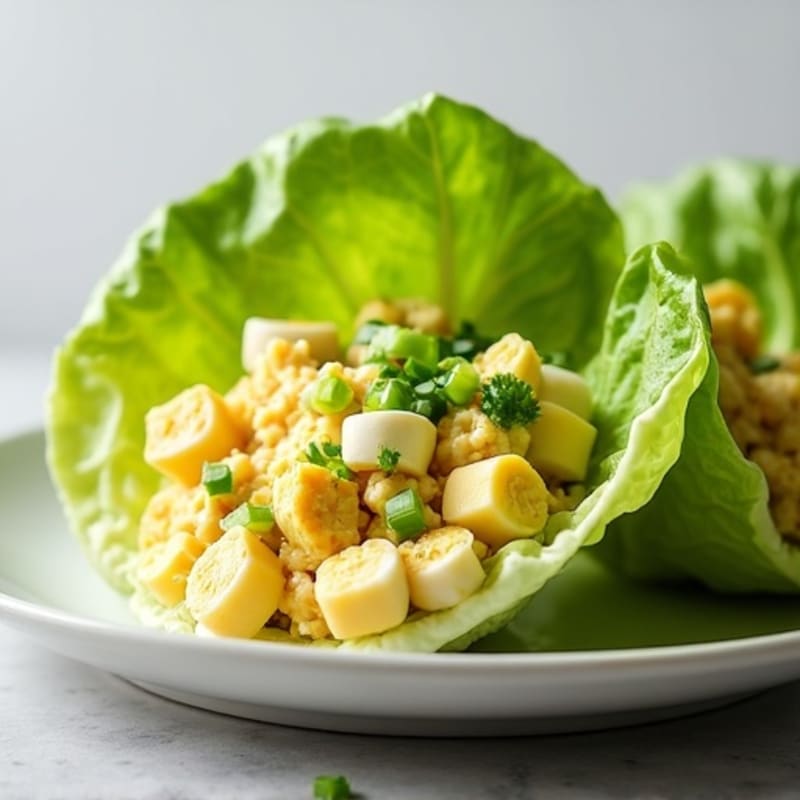 Creamy Egg Salad Lettuce Wraps