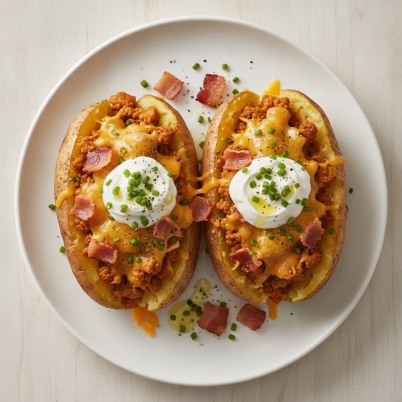 Bacon Cheddar Stuffed Potatoes