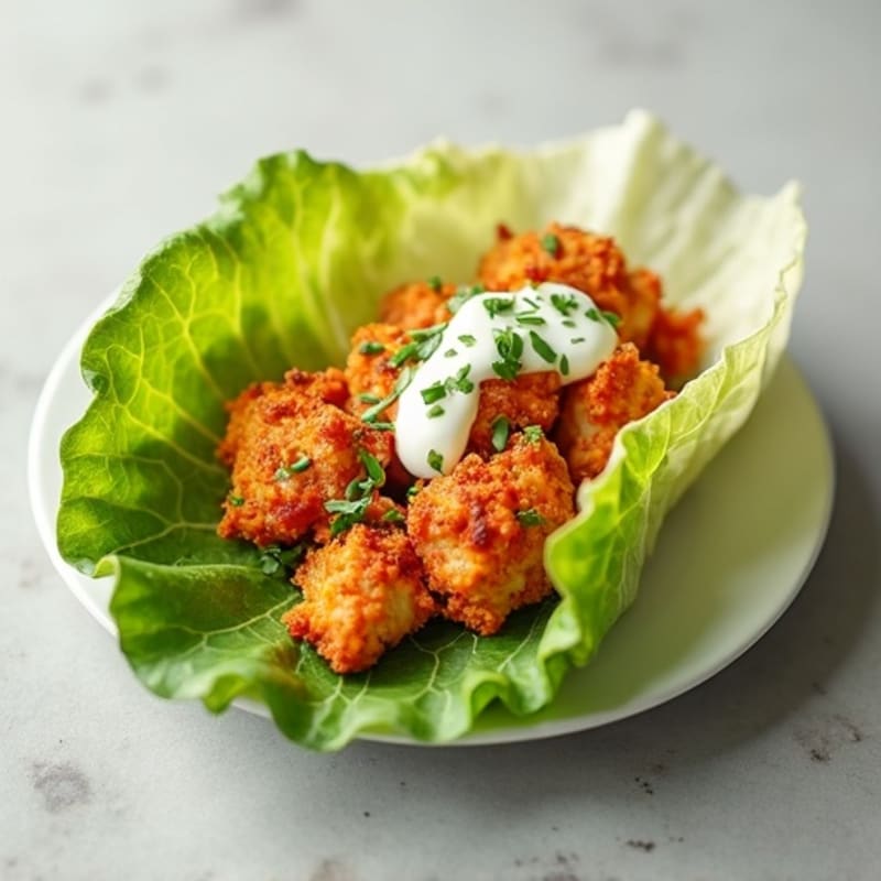 Crispy Buffalo Ranch Chicken Lettuce Wrap