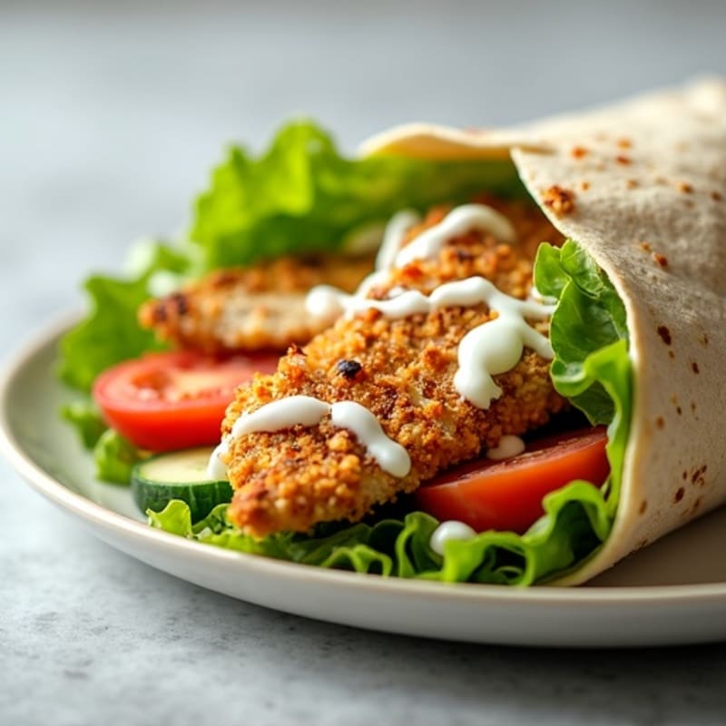 Crispy Chicken and Fresh Veggie Wrap