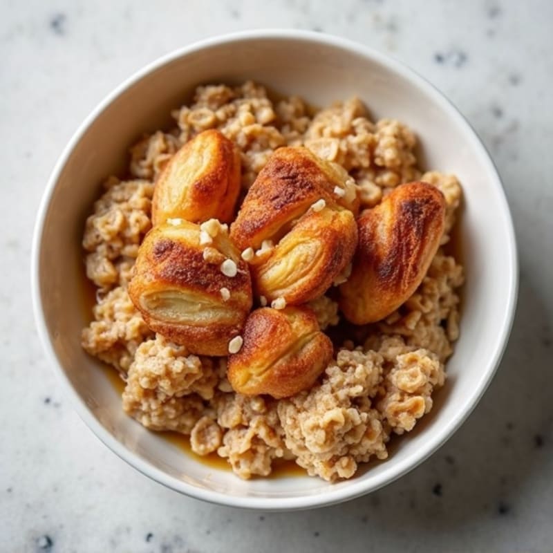 Protein-Packed Cinnamon Roll Baked Oatmeal