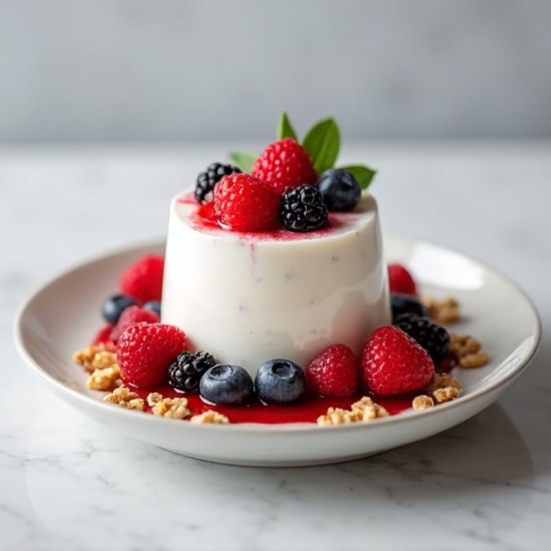 Silky Greek Yogurt Protein Mousse with Berries