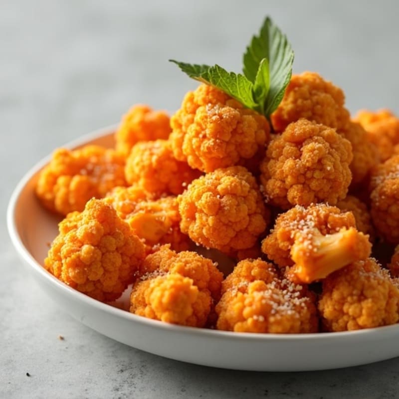 Crispy Buffalo Roasted Cauliflower Bites