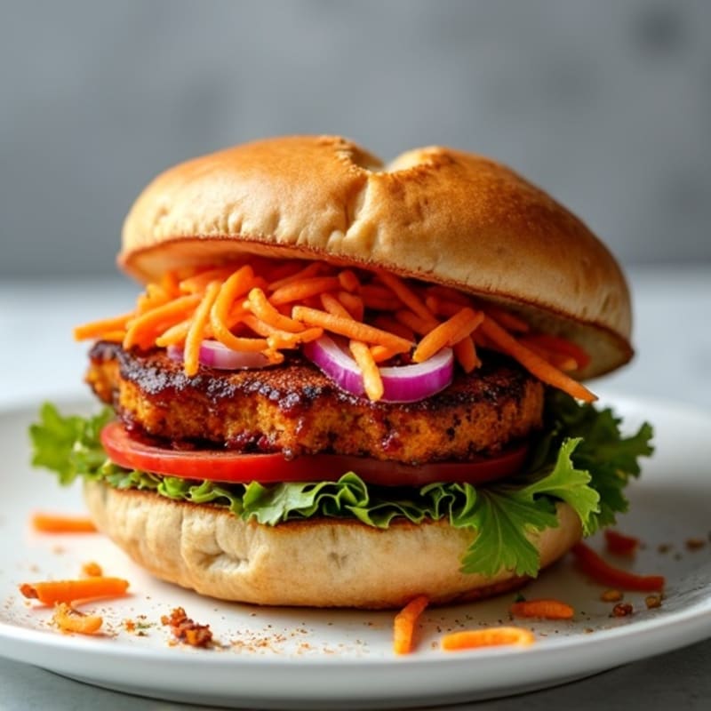 Smoky BBQ Tempeh Sandwich with Crunchy Slaw