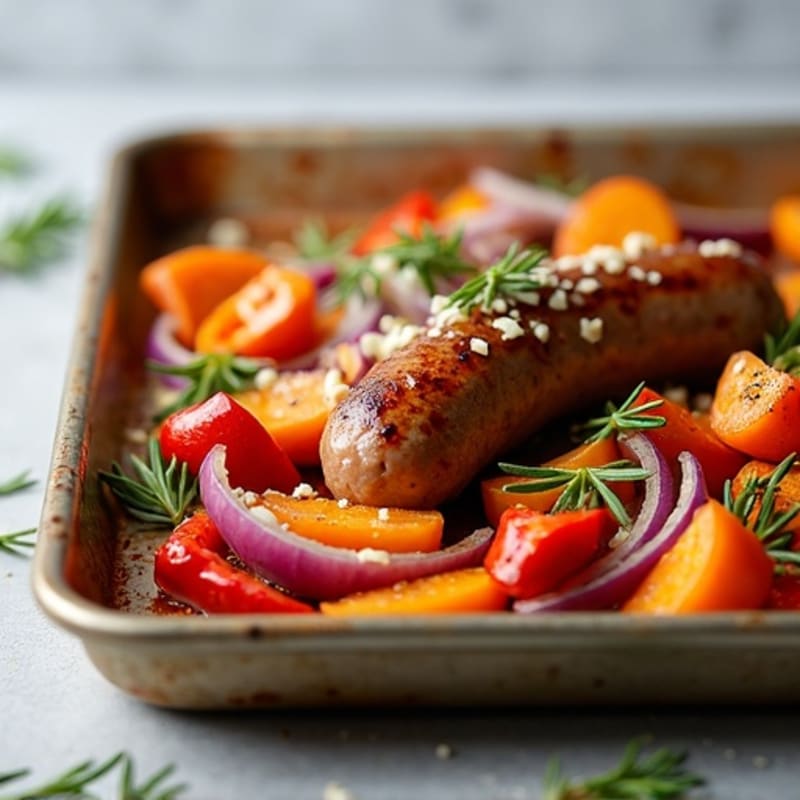 Herb-Roasted Sausage and Sweet Potato Sheet Pan Dinner