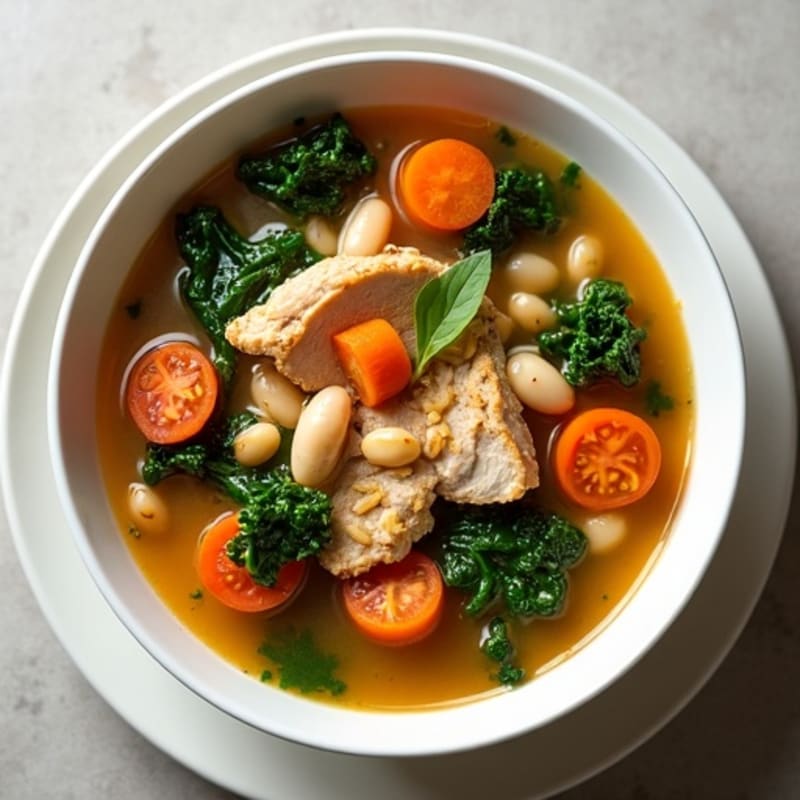 Tuscan-Style Kale and White Bean Soup with Chicken
