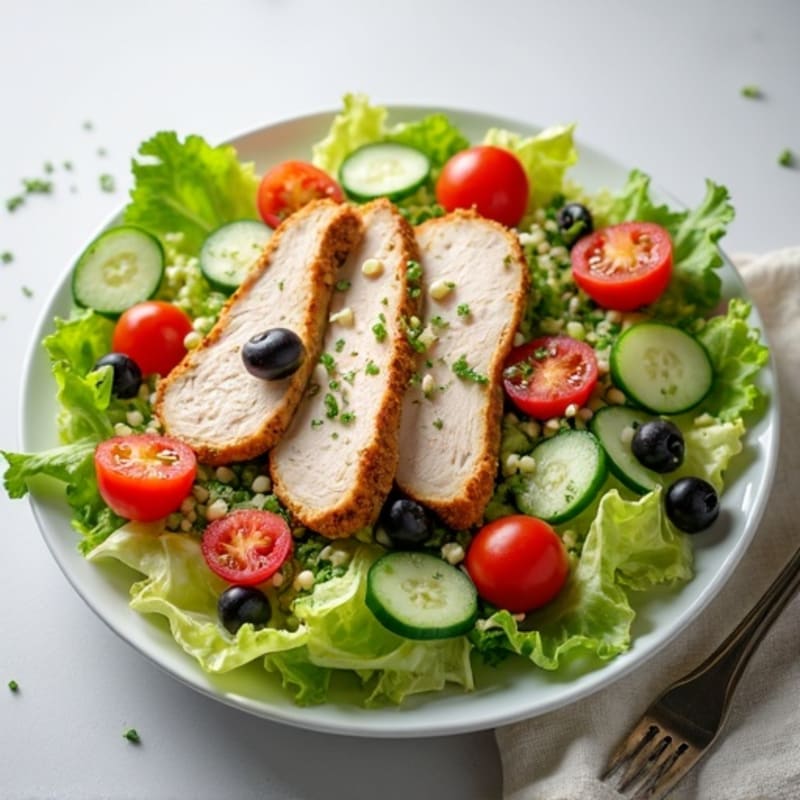 Chopped Italian Salad with Turkey, Provolone, and Zesty Herb Dressing