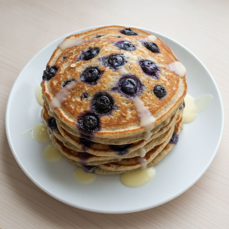 Fluffy Vegan Blueberry Pancakes