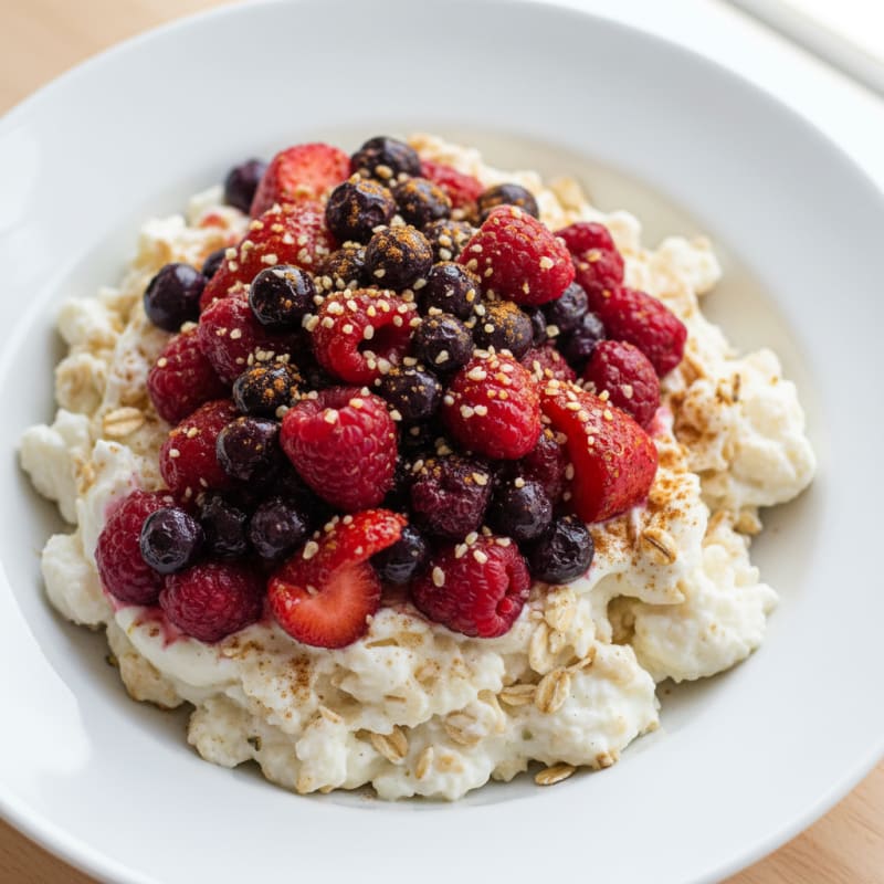 Sweet Egg White Scramble with Berries
