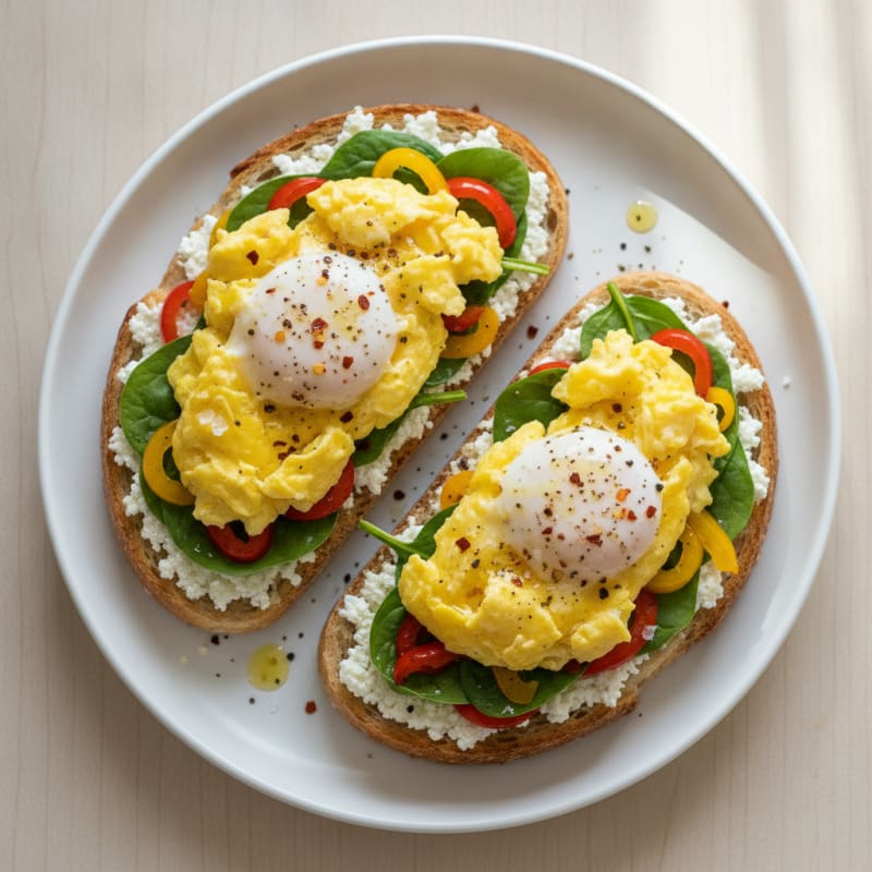 Savory Cottage Cheese Egg Toast