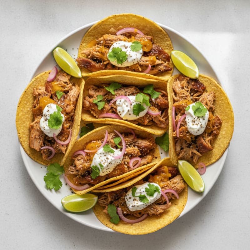 Slow-Cooked Pork Carnitas Tacos