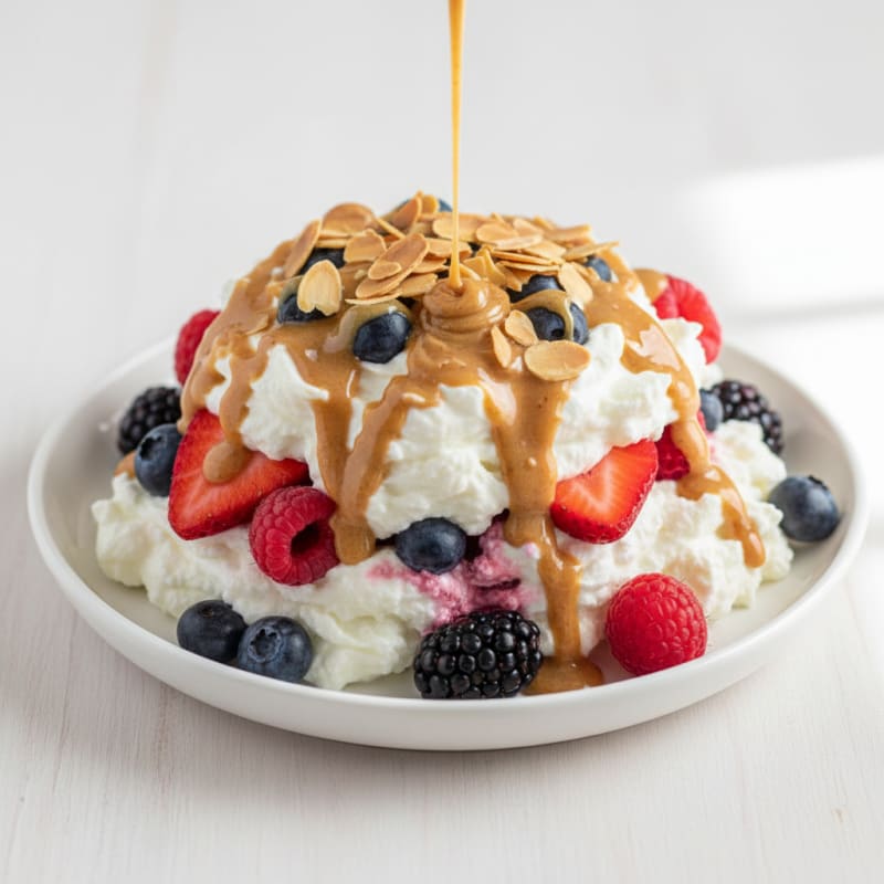Greek Yogurt Protein Parfait with Mixed Berries and Almond Butter