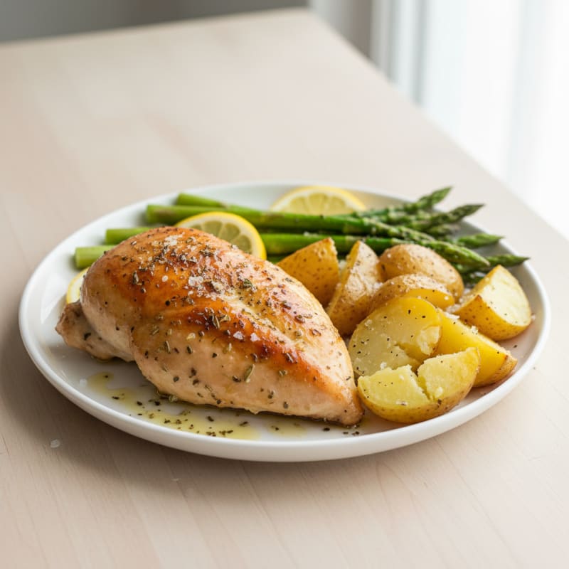 Crispy Lemon-Herb Roasted Chicken