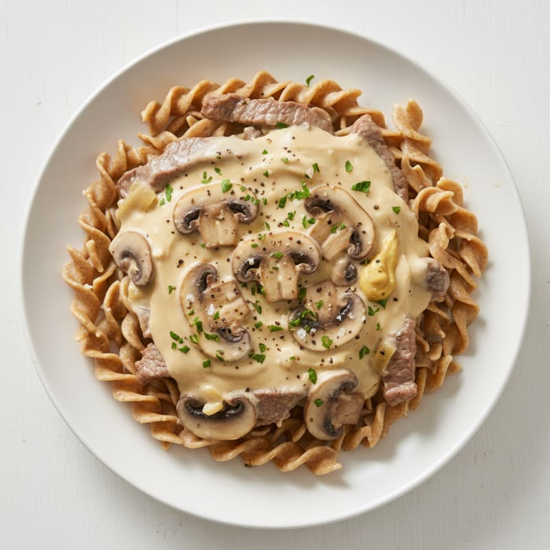 Tender Creamy Beef Stroganoff with Mushrooms