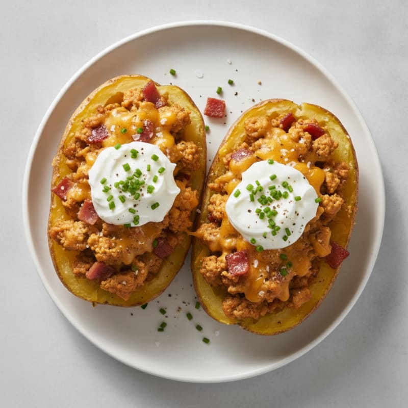 Bacon and Cheddar Stuffed Potatoes