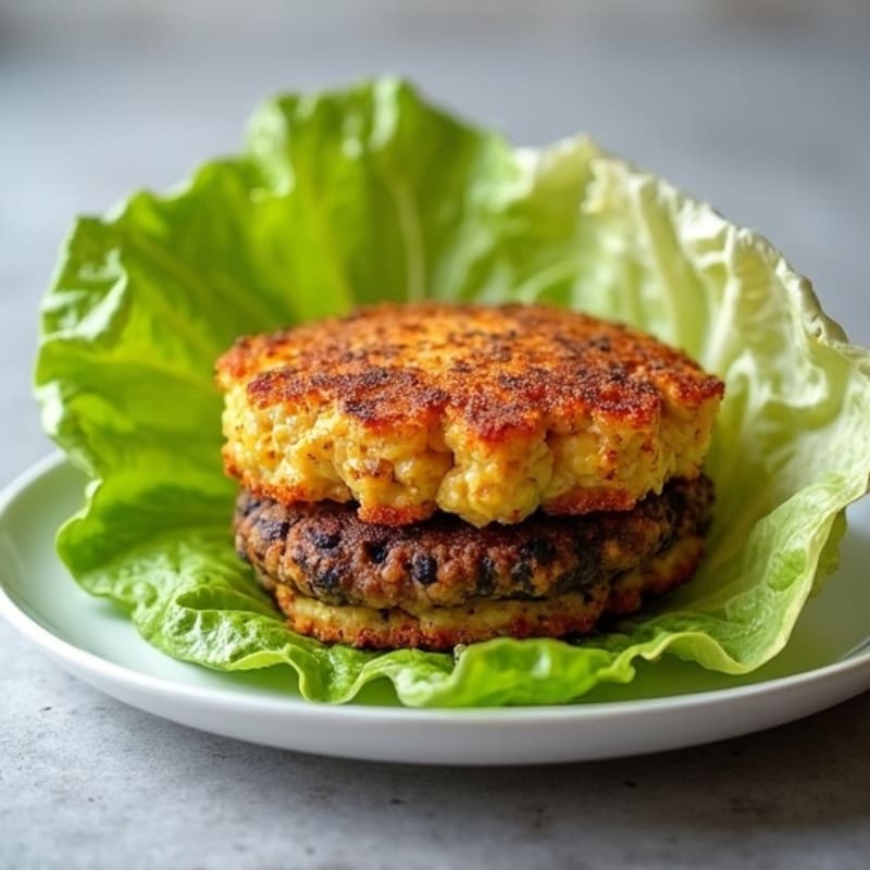 Crispy Black Bean Burger Lettuce Wraps