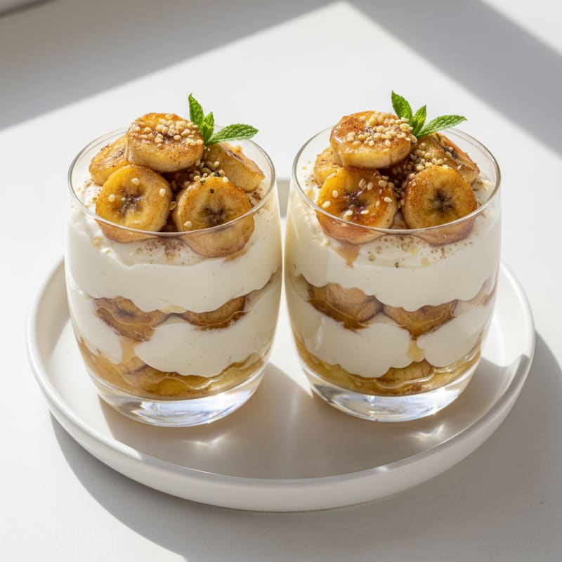 Creamy Caramelized Banana Pudding Parfaits