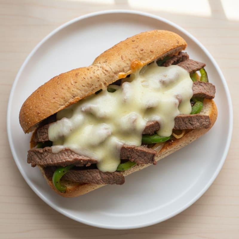 Classic Philly Cheesesteak Sandwich