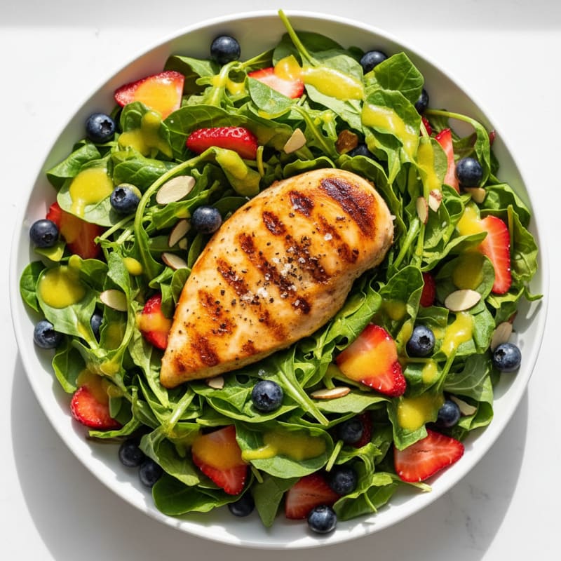 Zesty Grilled Chicken and Berry Salad