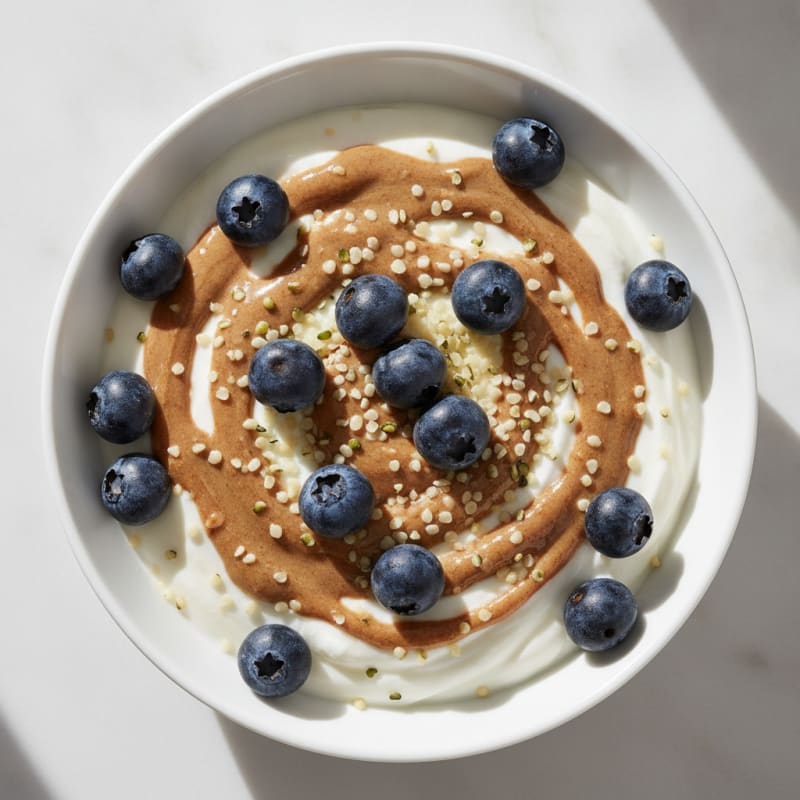 Creamy Greek Yogurt Bowl with Almond Butter and Berries