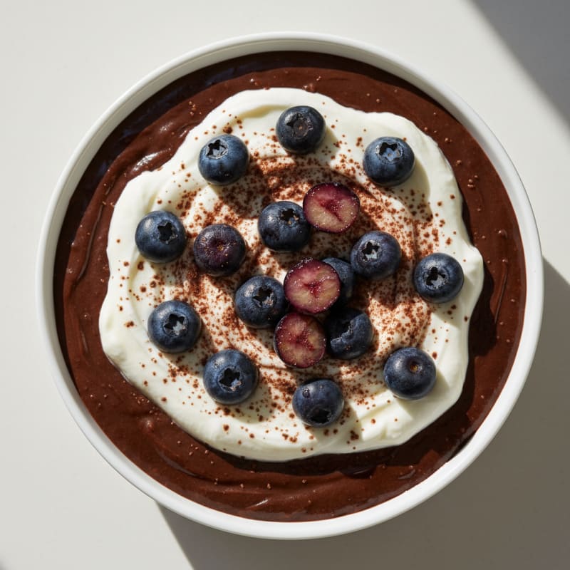 Silky Chocolate Protein Pudding with Greek Yogurt